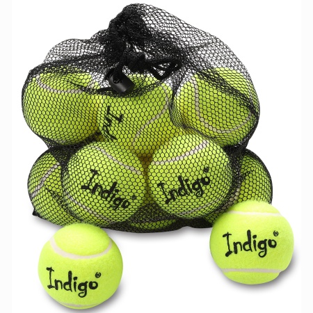 Купить Мяч для большого тенниса Indigo (12 шт в сетке) начальный уровень в Рыбном 