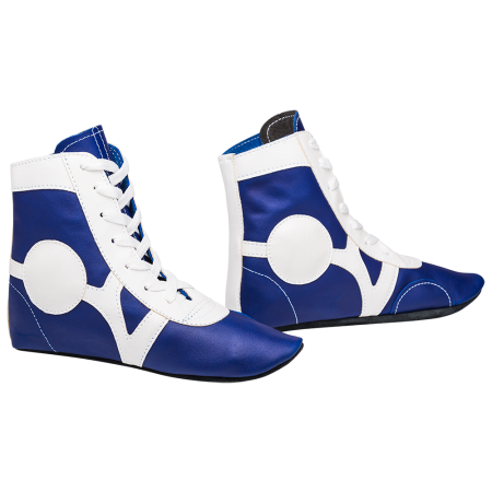 Купить Обувь для самбо SM-0102, кожа, синий Rusco в Рыбном 